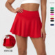 欧美运动网球裙女夏季 高腰跑步速干假两件裙裤 健身瑜伽防走光短裙