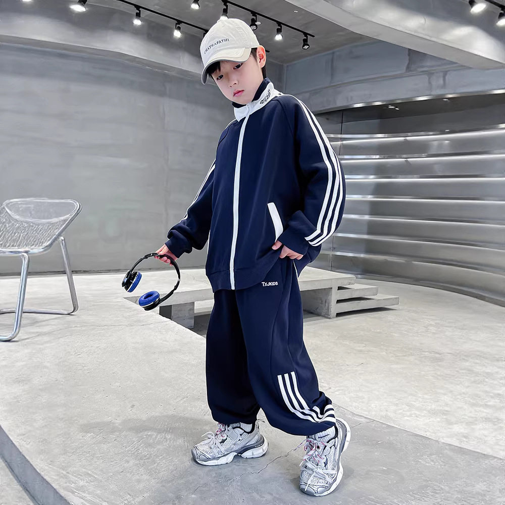 男童春装套装2026新款春季运动中大儿童春秋款男孩炸街帅气时髦潮