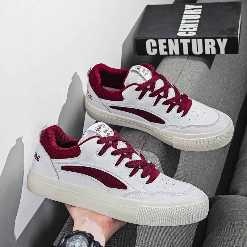 2025新款男鞋秋季厚底滑板鞋休闲百搭小白鞋韩版潮流运动板鞋,流行男鞋,布鞋,淘宝优惠券,粉丝福利购,淘宝优惠卷