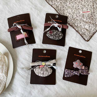 维木童装女童发夹可爱卡通BB夹子2025新款儿童布艺发饰女宝宝发卡