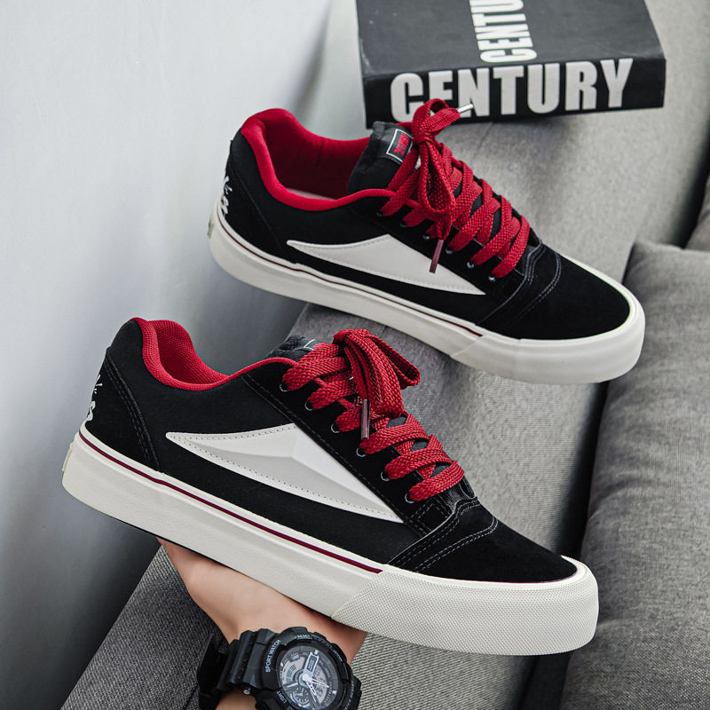 2026新款面包帆布鞋男休闲板鞋子男生厚底增高青少年学生运动潮鞋