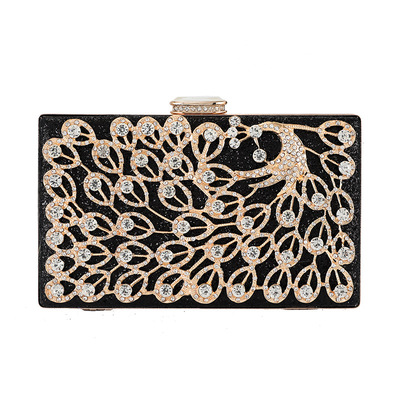 新款镶钻晚宴包欧美女士手提包宴会手拿包百搭礼服晚装包女包