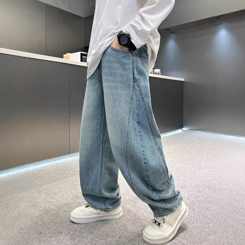 男童牛仔裤春秋款2026新款裤子中大儿童直筒裤春季痞帅长裤洋气潮,童装/婴儿装/亲子装,裤子,淘宝优惠券,粉丝福利购,淘宝优惠卷