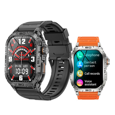 新款K63蓝牙通话智能手表1.96寸AMOLED高清天气音乐心率多运动