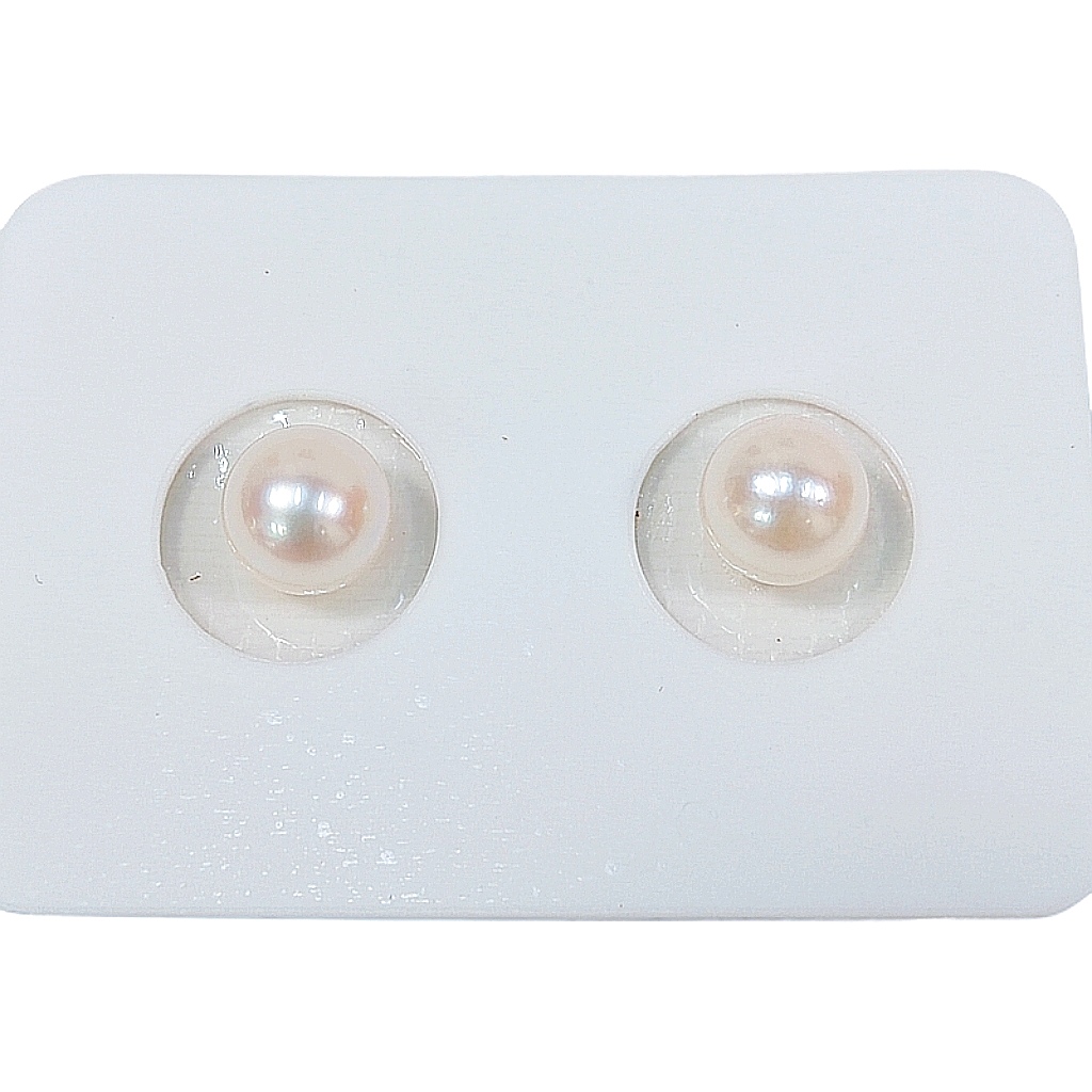 锜一家AKOYA海水珍珠裸珠天然正圆散珠极光DIY材料坠子耳钉小灯泡