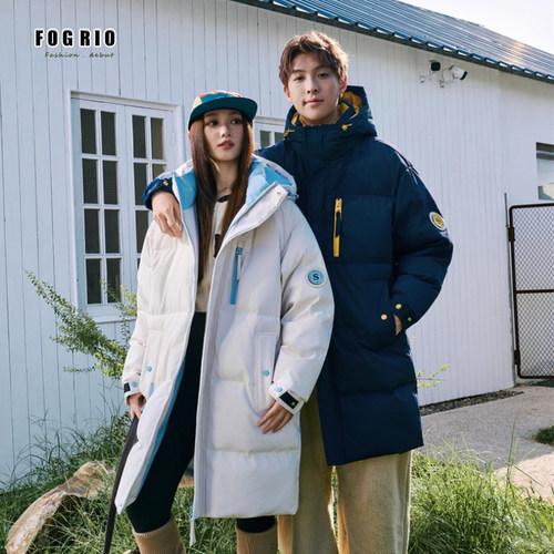 FOG RIO冬季中长款男女棉服外套新款保暖加厚棉衣情侣防寒棉袄子