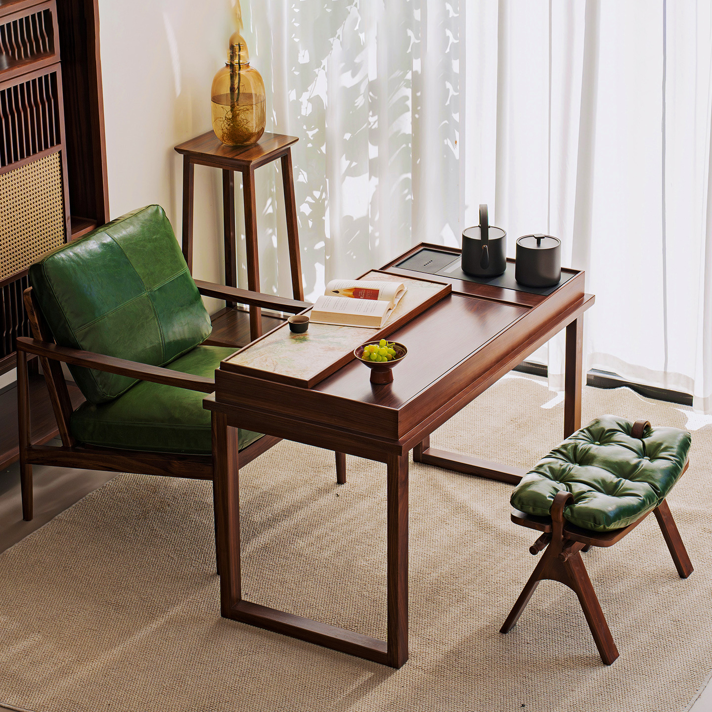 阳台茶桌高端精致小茶台组合实木小茶桌2025网红爆款新款小户型
