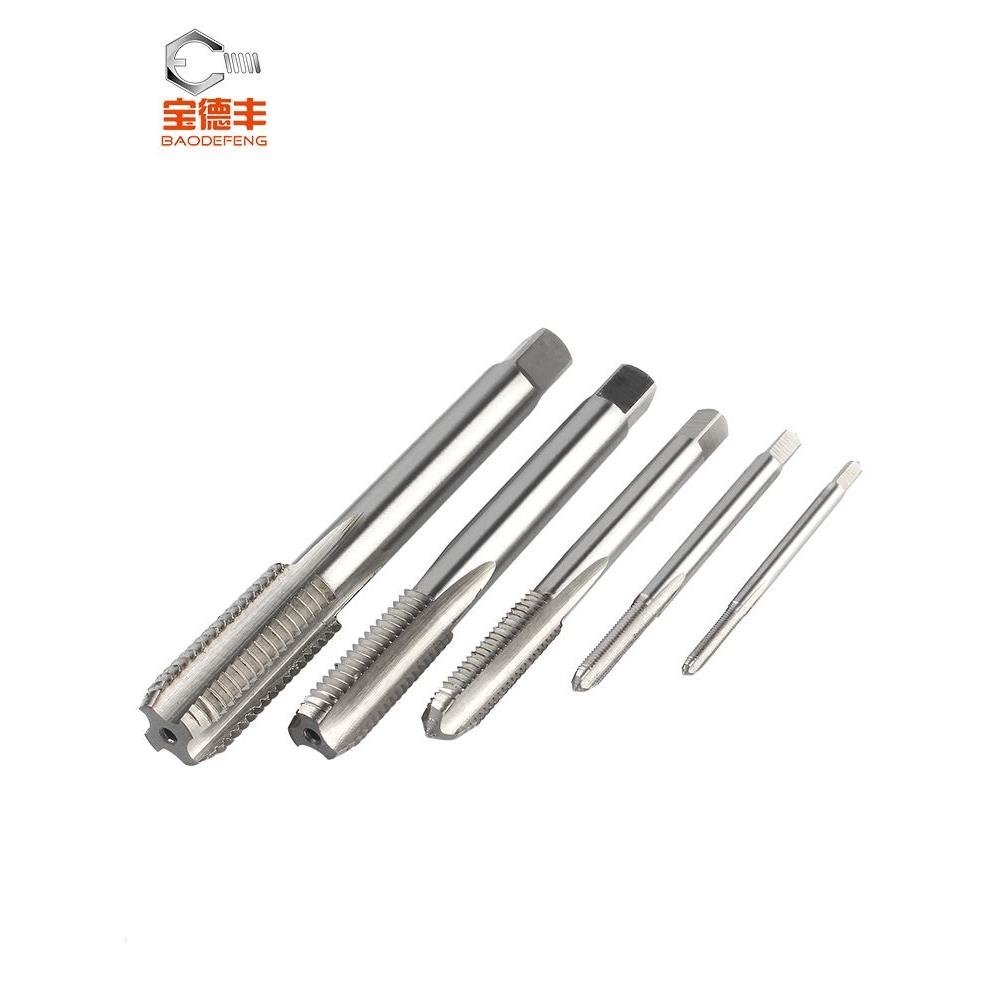 六角机用丝锥直槽细牙丝攻标准螺旋高速钢攻牙M2/M2.5/M3M4M5-M12