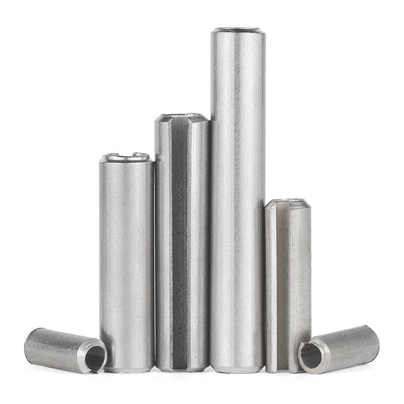 304不锈钢弹性圆柱销开口销弹簧空心销子定位销轴销钉m3m4m5m6m8L