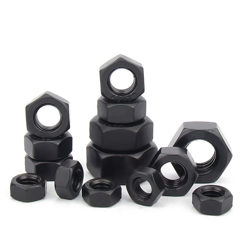 黑色304不锈钢六角螺母螺丝帽套装大全M2.5M3M5M6M8M10M12M14M16