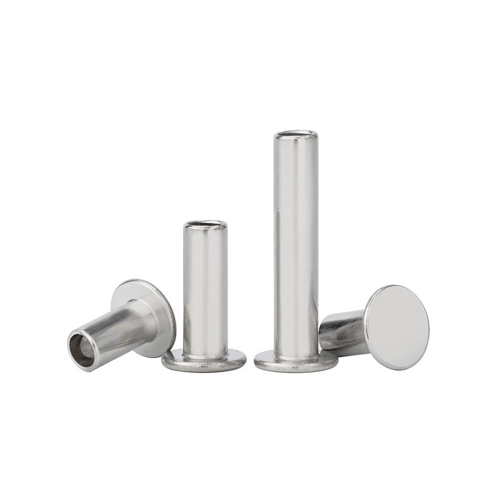 304不锈钢平头空心铆钉平圆头冒钉卯钉M2M2.5M3M3.5M4M4.5M5M6M8