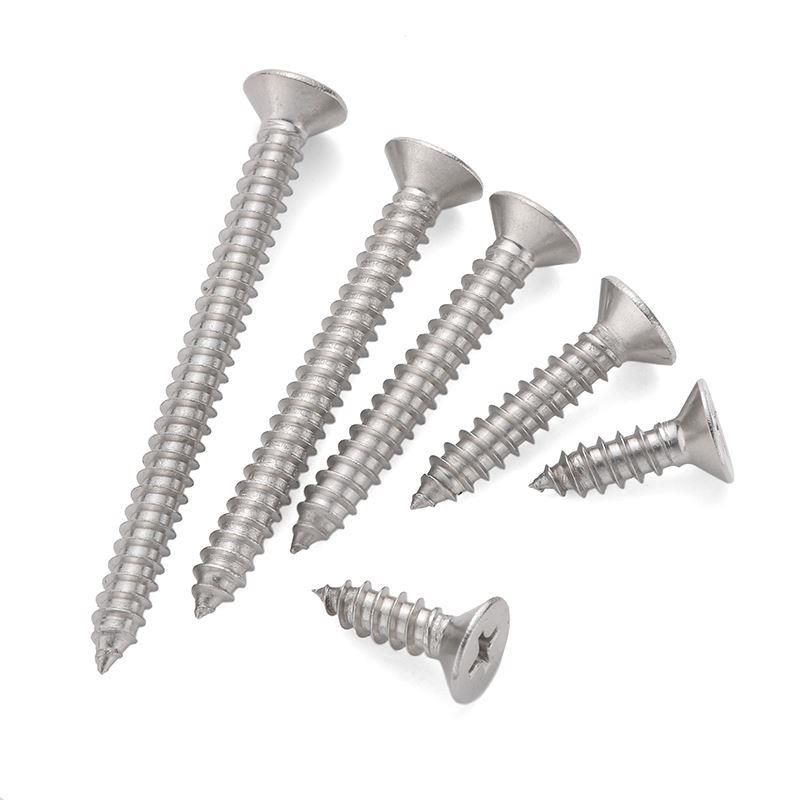 304不锈钢十字沉头自攻螺丝尖尾平头自攻螺丝钉M1M2M3M4M5M6