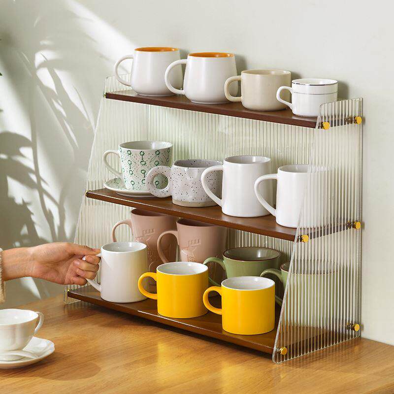 杯架杯子收纳置物架桌面水杯茶杯马克放咖啡玻璃杯架子盒水吧整理