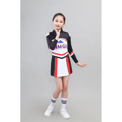 儿童啦啦操比赛服竞技连体