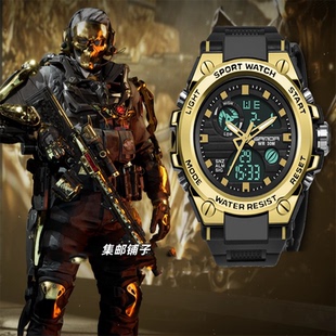 三角洲行动周边手表运动 红狼蚀金玫瑰威龙手表男士多功能户外