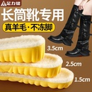 长筒靴增高鞋 冬羊毛保暖加绒加厚隐形内增高垫舒适不累脚 垫女新款