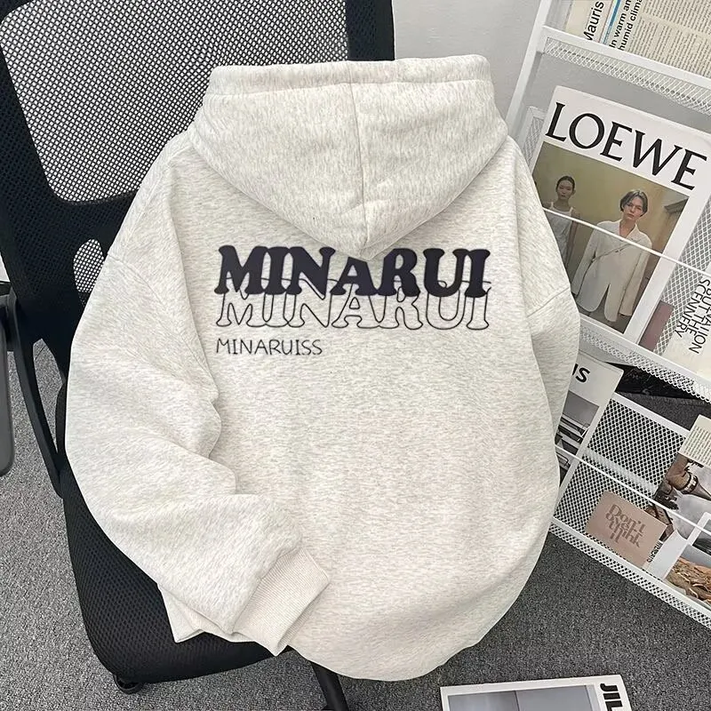 重磅高街连帽卫衣男生春秋冬美式嘻哈国潮牌印花情侣款上衣