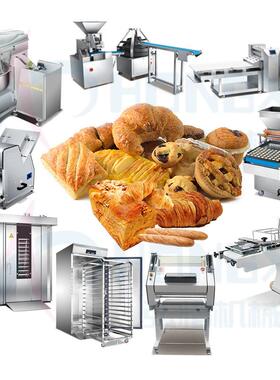 面包烘焙整套设备 定SP-630牛角流包生产线面 羊制角包成型机包生