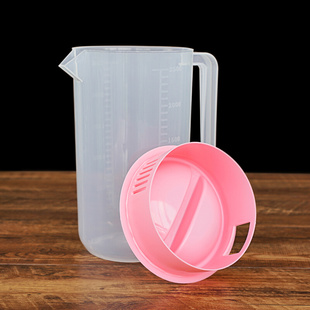 塑料PP大容量冷热水壶凉开水壶耐热高温带盖带刻度量杯冷藏饮料壶