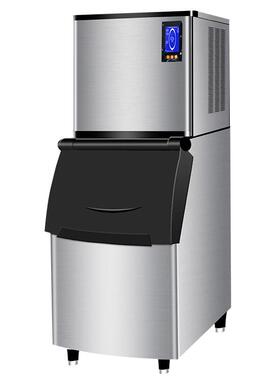 广绅电器制冰机商用奶茶店大产量全自动方冰奶茶设备月牙冰210KG