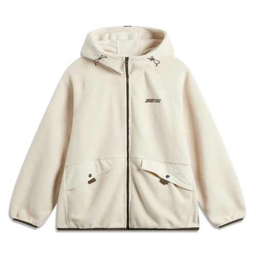 李宁反伍BADFIVE男子加绒保暖防泼水宽松针织运动外套AFDU499-1