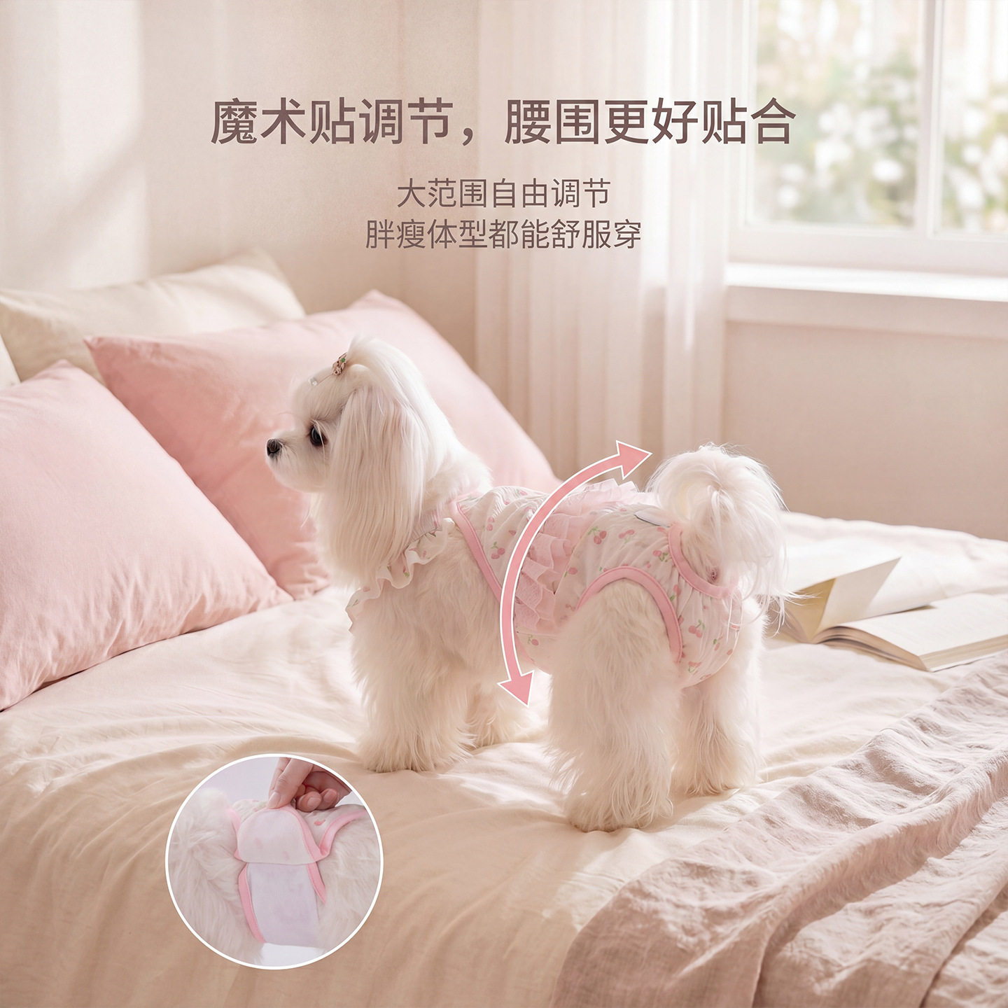嬉皮狗母犬生理裤可调节四季通用