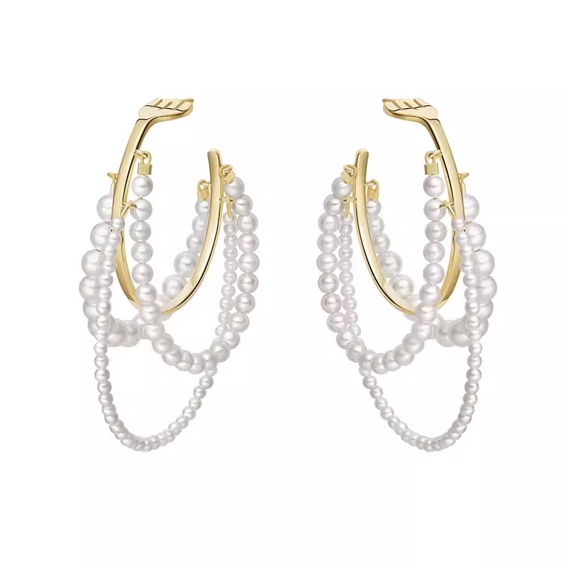 何方优雅个性耳环耳饰女餐具意面