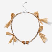 何方HEFANG 新品 珠宝绑带枯叶蝶项链陈都灵轻奢优雅灵动生日礼物