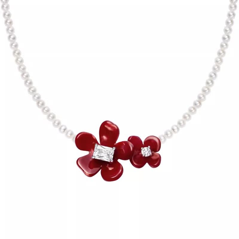 何方小苍兰花簇国风时尚项链女