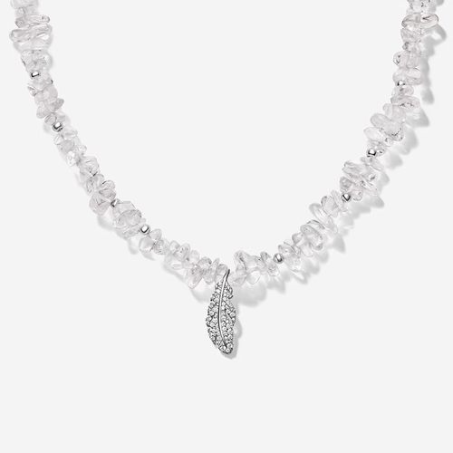 何方羽毛项链锁骨链轻奢优雅女