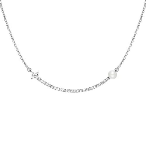 何方微笑平衡锁骨链蝴蝶优雅气质