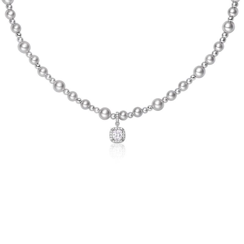 十字链女生轻奢款何方贝珠925银