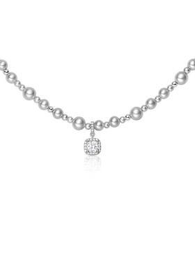 十字链女生轻奢款何方贝珠925银