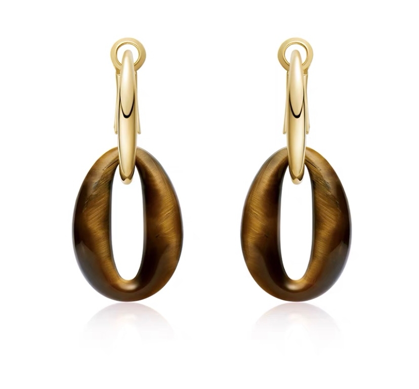 何方个性耳饰耳钉女焦糖拿铁小巧