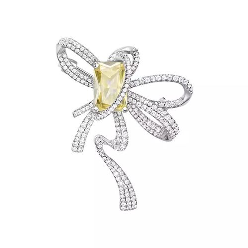 何方HEFANG珠宝璀璨飘带胸针徽章别针衣服配饰送礼高级百搭高档轻