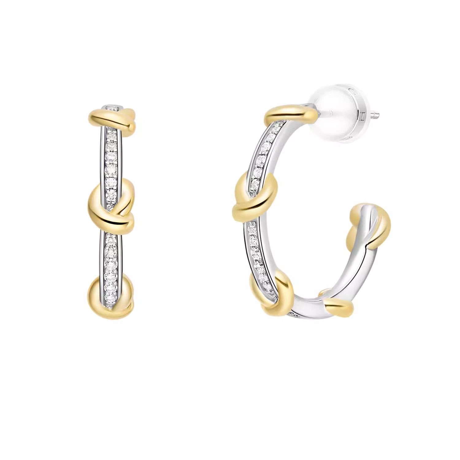 何方轻奢个性时尚爱心结耳环女