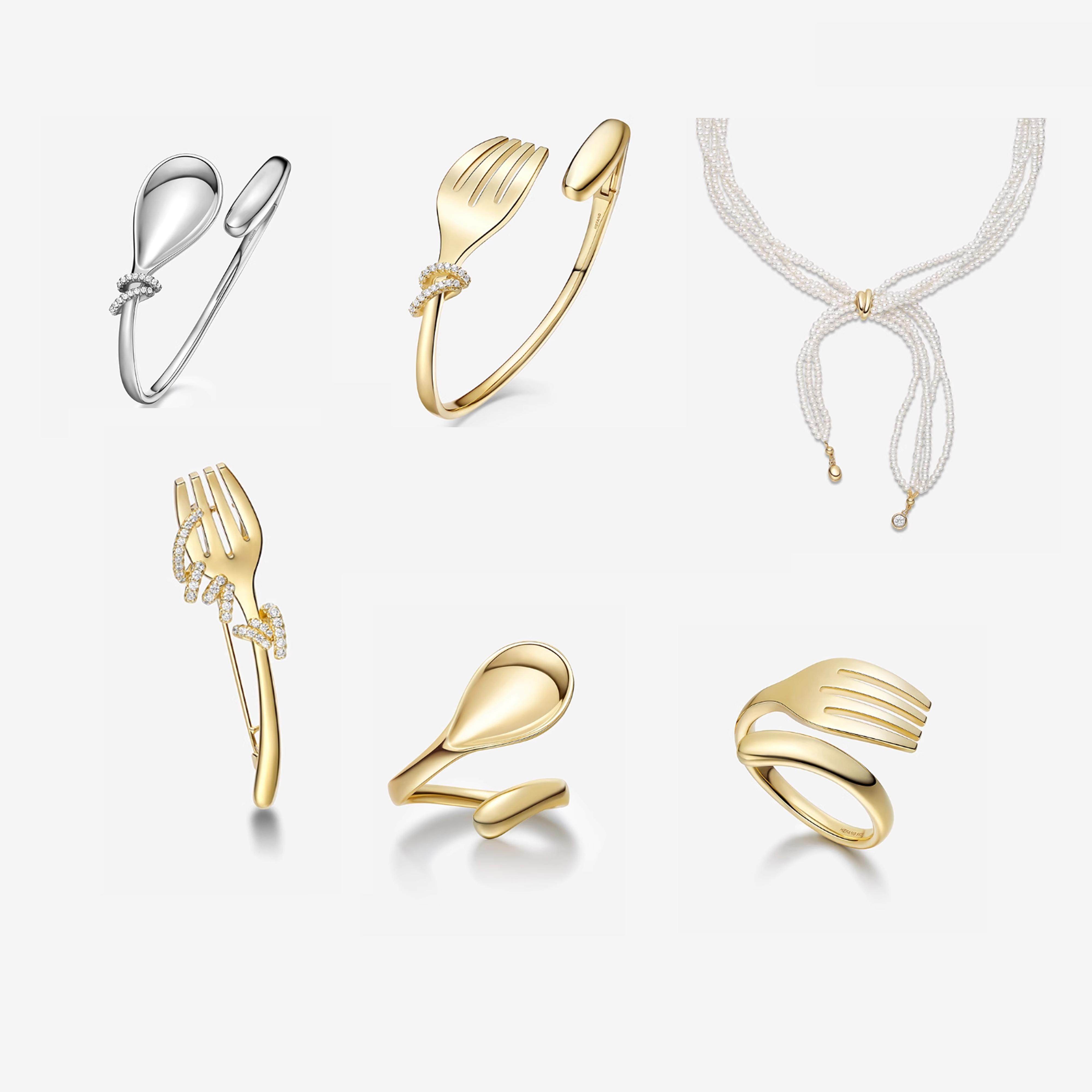 何方陈都灵贝hefang珠丝巾项链叉子胸针迷你餐具戒指意面手镯女潮,饰品/流行首饰/时尚饰品新,戒指/指环,淘宝优惠券,粉丝福利购,淘宝优惠卷