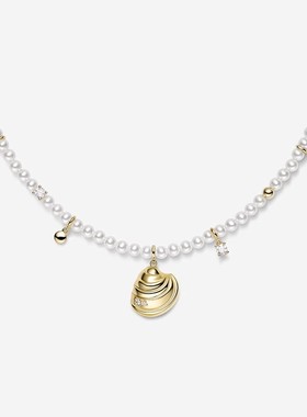 何方海贝度假短项链925银女假日