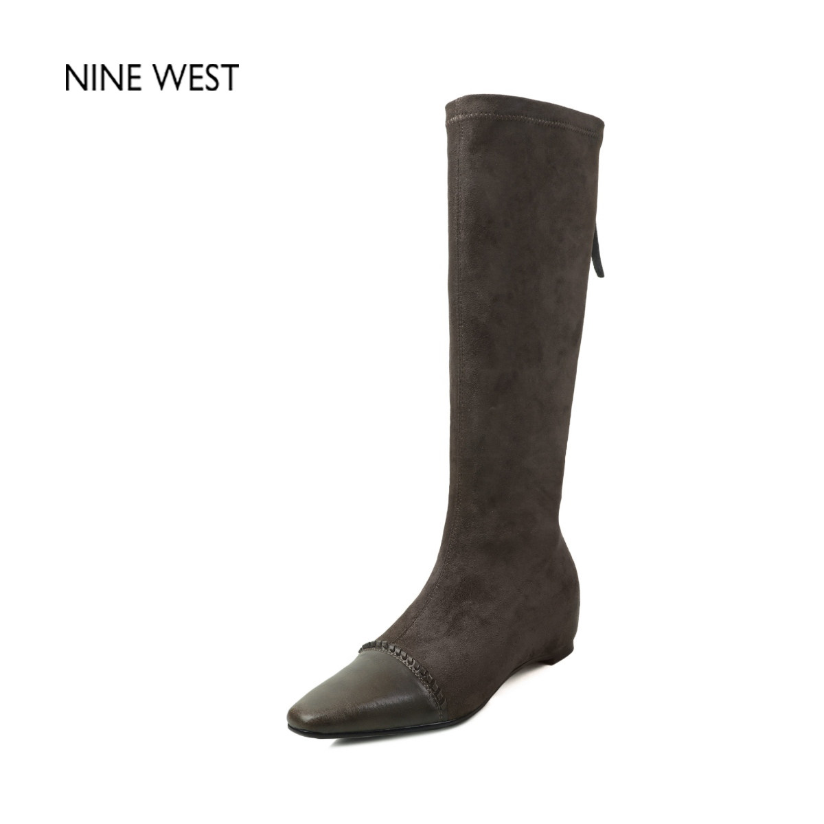【清仓款】Nine West/玖熙方头不过膝时装瘦瘦靴巨好看的长靴女款
