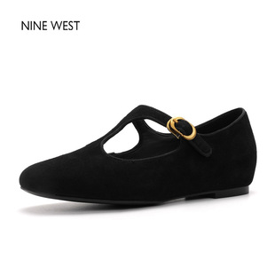 West Nine 玖熙休闲时尚 平底鞋 女鞋 内增高浅口真皮单鞋 清仓款
