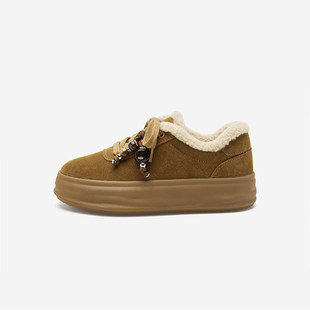 休闲雪地靴女加绒保暖厚底短筒毛绒靴时尚 玖熙冬季 通勤 West Nine