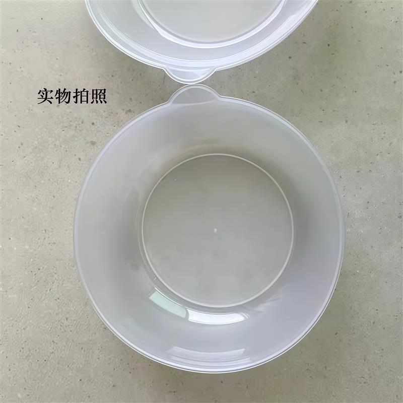 热销厨房电子秤托盘克称盘子圆形塑料碗11x18厘米带刻度秤盘家用
