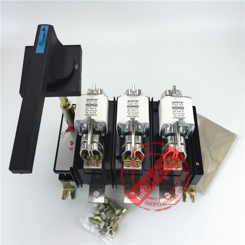 热销HH15 QSA-500A 630A/3 3P三极 隔离开关熔断器组刀熔开关 含