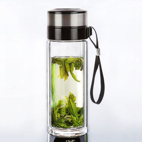 大容量双层玻璃杯家用防烫茶杯子