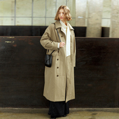 NON 大衣 宽松廓形长款 RESTRAIN设计感斜门襟蝙蝠袖 风衣外套女法式