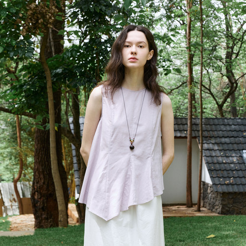 NONRESTRAIN气质无袖背心衬衫女