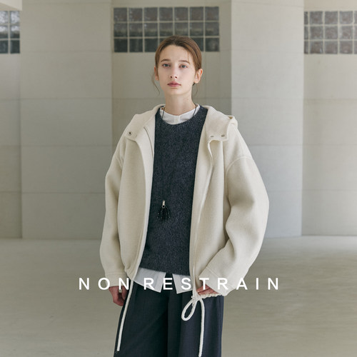 NONRESTRAIN羊绒短款双面呢外套