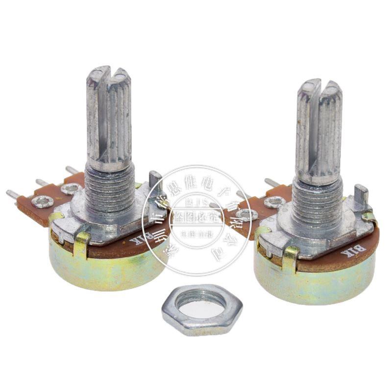 单联电位器B10K WH148电位器10K 轴长15/20MM 功放音量调速