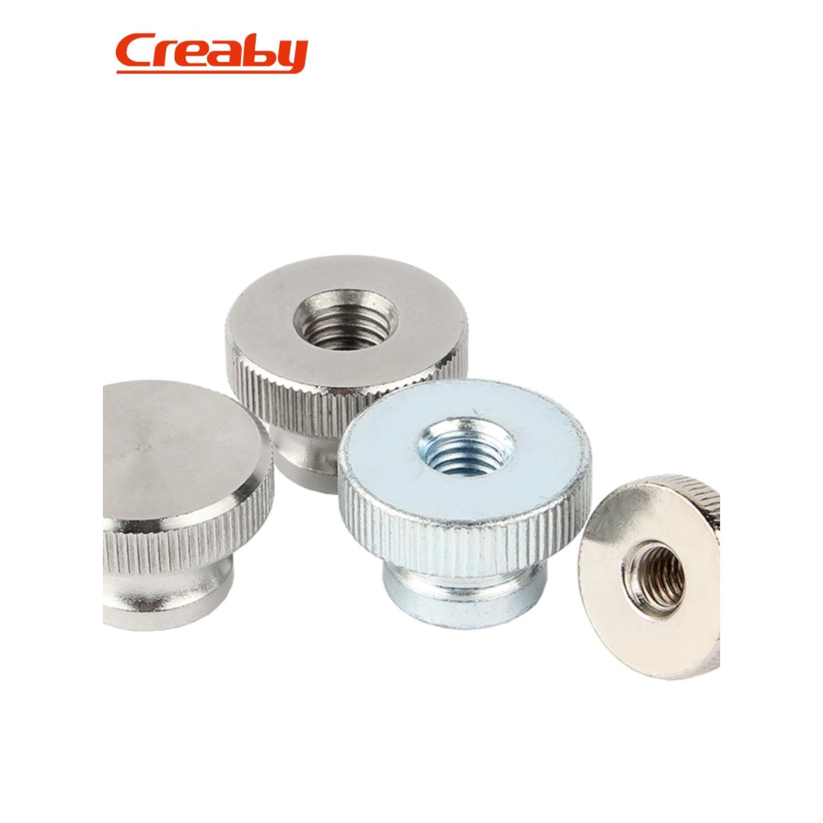 304不锈钢螺母高头滚花手拧螺帽盲孔通孔装饰螺丝帽M3M4M5M6M8M12