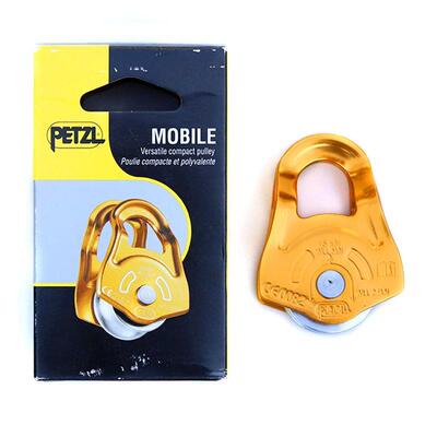 攀索PETZL MOBIL P03A户外登山救援绳索作业多用途轻巧滑轮单滑轮